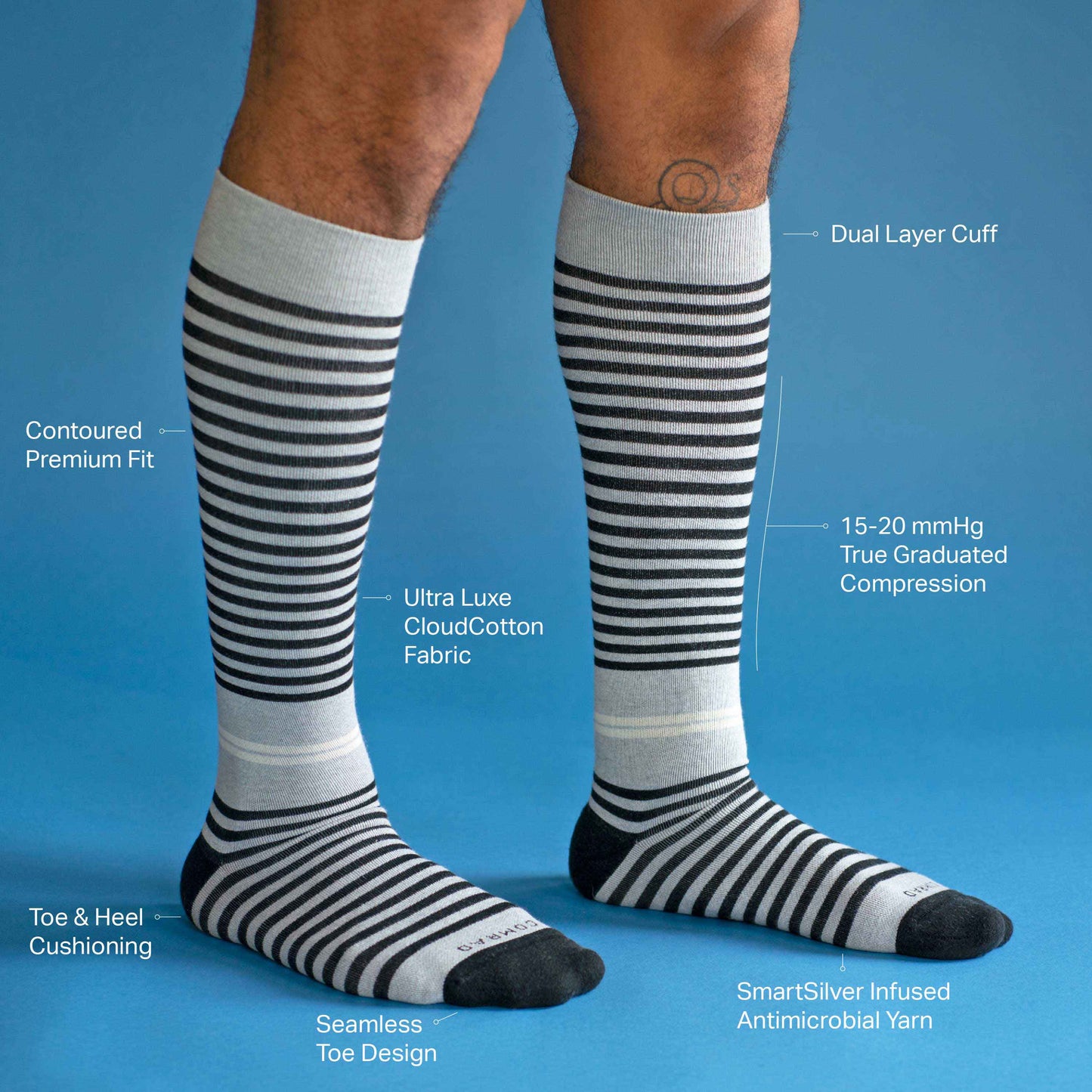 CloudCotton Compression Socks – 4-Pack