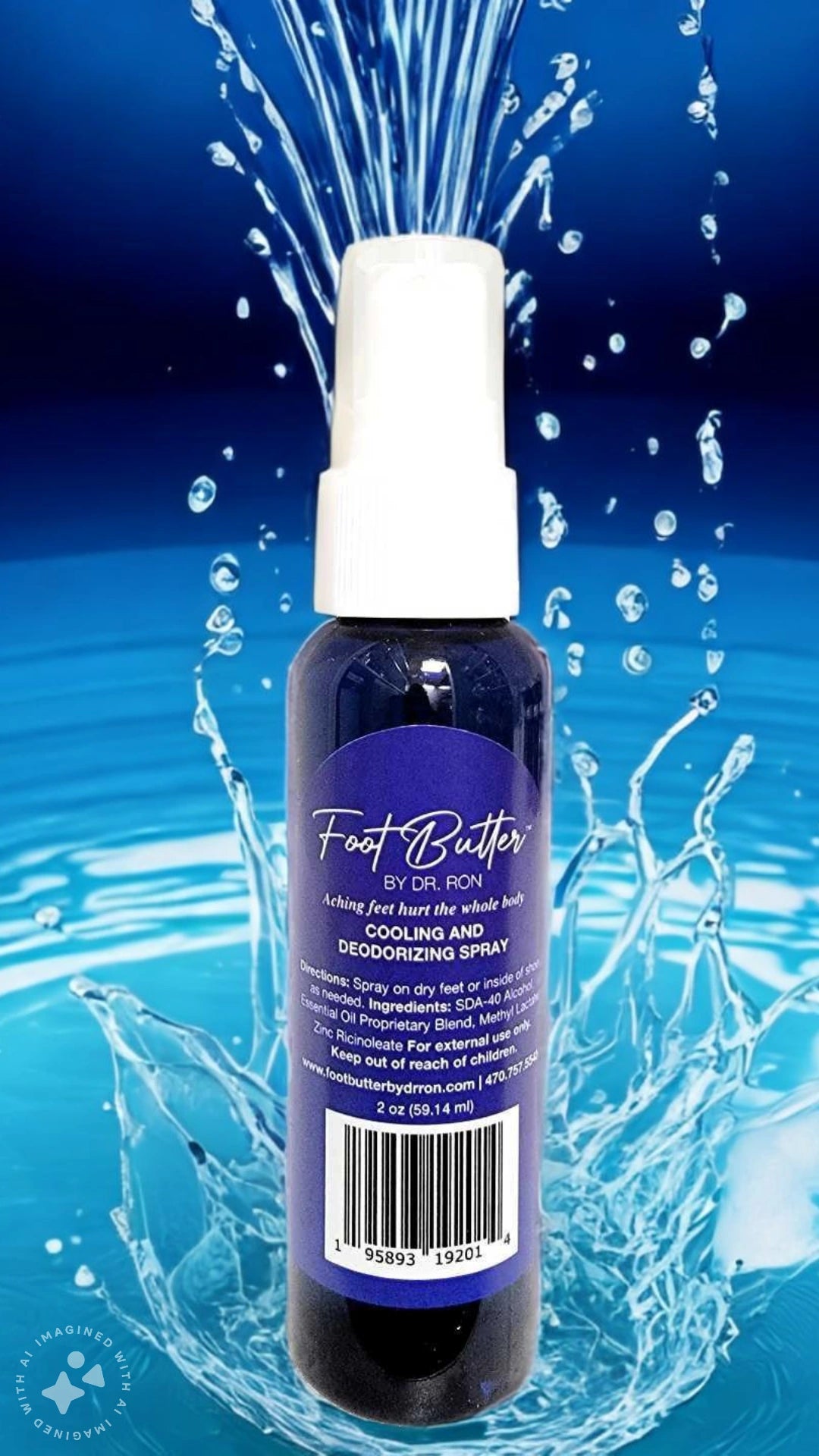 COOLING SPRAY Foot Butter by Dr Ron Cooling & Deodorizing Spray - Lave