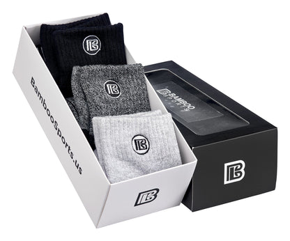 Premium Bamboo Rayon Quarter Crew Socks Gift Box