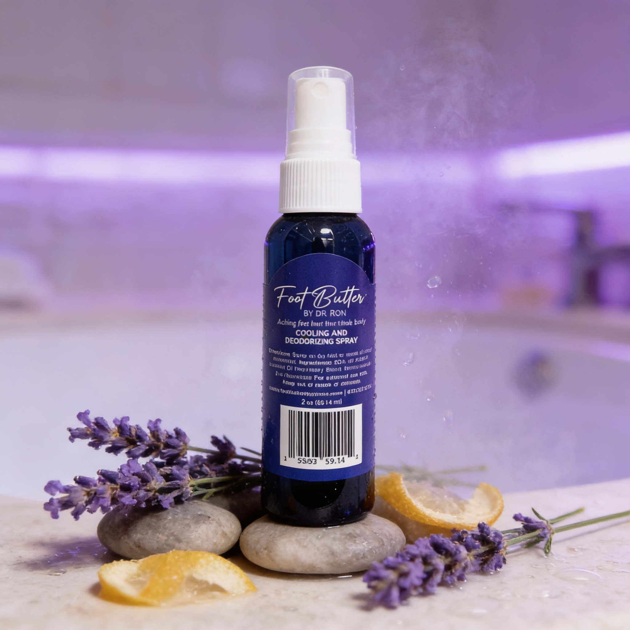 Lavender Cooling & Deodorizing Foot Spray – 2 oz Freshness & Odor Control