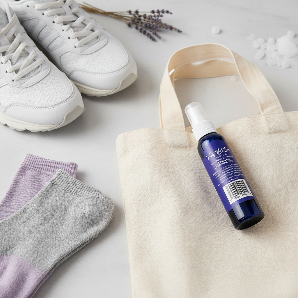 Lavender Cooling & Deodorizing Foot Spray – 2 oz Freshness & Odor Control