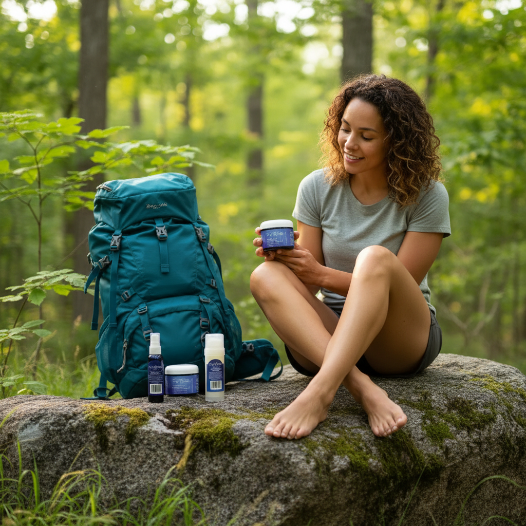 Foot Care Bundle – Lavender Jasmine Foot Butter, Cracked Heel Balm, Cooling Spray & Pumice Scrubber