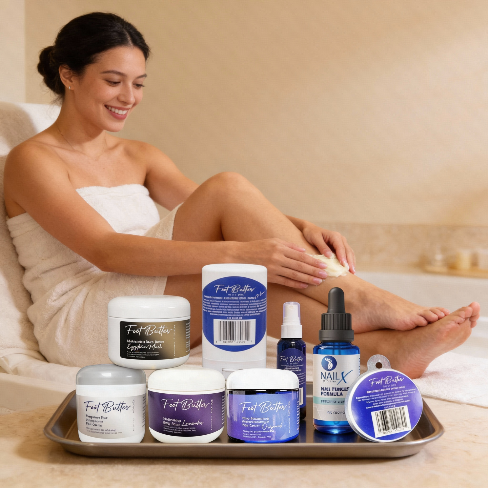 Ultimate Foot & Body Care Bundle – Foot Butter Creams, Body Butter, Heel Balm, Cooling Spray, Nail Repair & Bath Soap