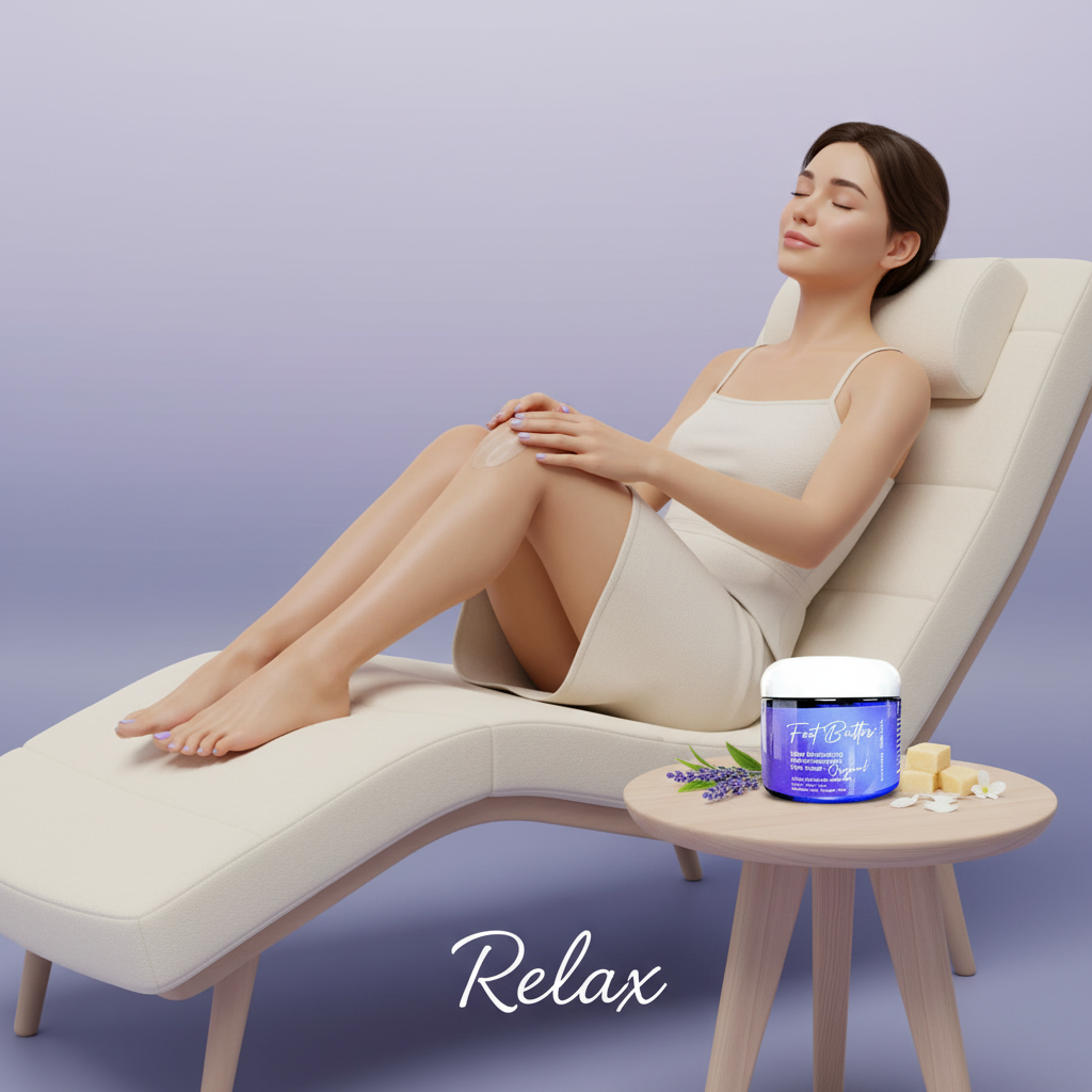 Foot Care Bundle – Lavender Jasmine Foot Butter, Cracked Heel Balm, Cooling Spray & Pumice Scrubber