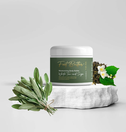 White Tea & Sage Moisturizing Body Butter – Hydrating, Nourishing, Ultra-Soft Skin Cream